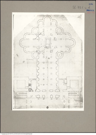 Vorderseite von Soprintendenza BAPSAE di Firenze Pistoia e Prato [https://www.deutsche-digitale-bibliothek.de/content/lizenzen/rv-ez/] Loreto, Santa Maria, Grundriss - , bh064790_recto. Foto.