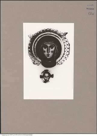 Vorderseite von Sopr. BAS NA [https://www.deutsche-digitale-bibliothek.de/content/lizenzen/rv-ez/] Antlitz der Madonna - Gesamtansicht (mit Christuskind), bh064912_recto. Foto.