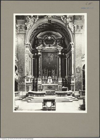 Vorderseite von Sopr. Mon. Laz. [https://www.deutsche-digitale-bibliothek.de/content/lizenzen/rv-ez/] San Girolamo della CaritàChorkapelle - Hochaltar, bh064956_recto. Foto.