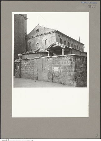 Vorderseite von Sopr.Mon.Lazio [https://www.deutsche-digitale-bibliothek.de/content/lizenzen/rv-ez/] Sant'Agnese fuori le Mura - Blick auf die Apsis, bh064965_recto. Foto.