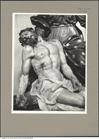 Vorderseite von ICCD [https://www.deutsche-digitale-bibliothek.de/content/lizenzen/rv-ez/] Pietà - Detail: Leichnam Christi, bh065548_recto. Foto.