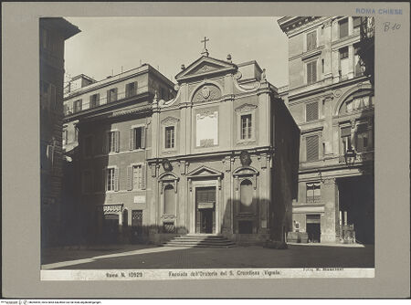 Vorderseite von unbekannt [https://www.deutsche-digitale-bibliothek.de/content/lizenzen/rv-fz/] Oratorio del Crocifisso - Fassade, bh065555_recto. Foto: Moscioni, Romualdo.