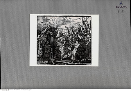 Vorderseite von Gabinetto Fotografico Nazionale [http://creativecommons.org/publicdomain/mark/1.0/] Serie nach den Loggien Raffaels im VatikanMoses läßt das Wasser aus dem Felsen springen (Bl 32) - , bh065667. Foto.