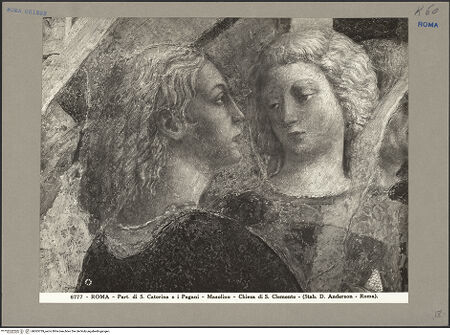 Vorderseite von Alinari [https://www.deutsche-digitale-bibliothek.de/content/lizenzen/rv-ez/] Szenen aus dem Leben der heiligen Katharina von AlexandrienDie heilige Katharina verweigert die Anbetung heidnischer Götterstatuen vor Kaiser Maxentius - , bh065739_recto. Foto: Anderson, Domenico.