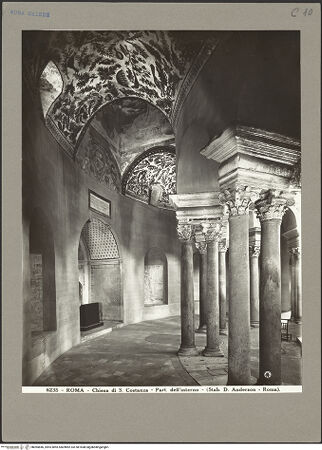 Vorderseite von Alinari [https://www.deutsche-digitale-bibliothek.de/content/lizenzen/rv-ez/] Mausoleo di Santa CostanzaInnenraum - Blick in den Umgang, bh065846_recto. Foto: Anderson, Domenico.