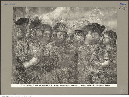 Vorderseite von Alinari [https://www.deutsche-digitale-bibliothek.de/content/lizenzen/rv-ez/] Szenen aus dem Leben der heiligen Katharina von AlexandrienEnthauptung der heiligen Katharina und Übertragung ihres Leichnams auf den Berg Sinai durch Engel - Detail: Soldaten im Hintergrund, bh065874_recto. Foto: Anderson, Domenico.