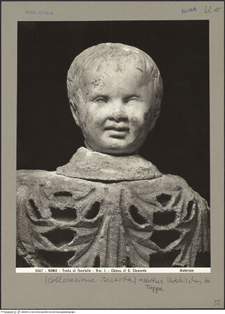 Vorderseite von Alinari [https://www.deutsche-digitale-bibliothek.de/content/lizenzen/rv-ez/] Kopf eines Knaben - , bh065913_recto. Foto.