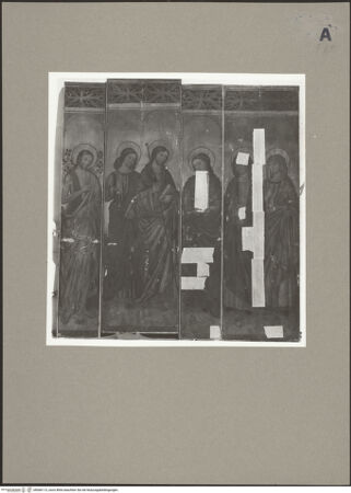 Vorderseite von Sopr. BAS NA [https://www.deutsche-digitale-bibliothek.de/content/lizenzen/rv-ez/] Die Heiligen Johannes der Täufer, Johannes der Evangelist, Jakobus, Maria Magdalena, Martha und Katharina (Türen einer Orgel) - Gesamtansicht, bh066113_recto. Foto.