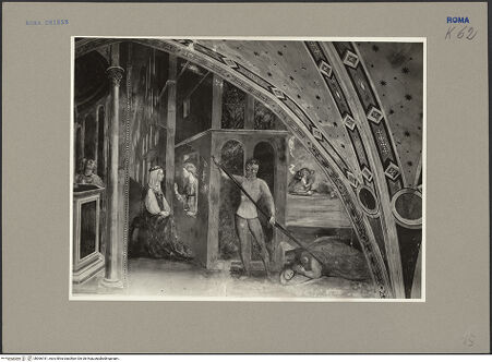 Vorderseite von ICCD [https://www.deutsche-digitale-bibliothek.de/content/lizenzen/rv-ez/] Szenen aus dem Leben der heiligen Katharina von AlexandrienBekehrung der Kaiserin Faustina durch die heilige Katherina und Tod der Kaiserin - , bh066181_recto. Foto.