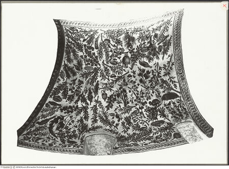 Vorderseite von ICCD [https://www.deutsche-digitale-bibliothek.de/content/lizenzen/rv-ez/] Mosaik mit Pflanzen, Vögeln und weiteren Motiven - Detail, bh066266_recto. Foto.