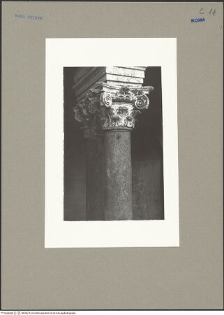 Vorderseite von ICCD [https://www.deutsche-digitale-bibliothek.de/content/lizenzen/rv-ez/] Mausoleo di Santa CostanzaInnenraum - Säulenpaar, bh066276_recto. Foto.