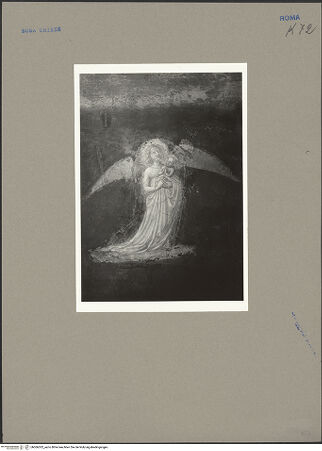 Vorderseite von ICCD [https://www.deutsche-digitale-bibliothek.de/content/lizenzen/rv-ez/] Szenen aus dem Leben der heiligen Katharina von AlexandrienEnthauptung der heiligen Katharina und Übertragung ihres Leichnams auf den Berg Sinai durch Engel - Detail: Der Engel mit der Seele Katharinas, bh066302_recto. Foto.