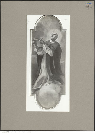 Vorderseite von Sopr. BAS NA [https://www.deutsche-digitale-bibliothek.de/content/lizenzen/rv-ez/] Heiliger Ludwig von Toulouse - Gesamtansicht, bh067388_recto. Foto.