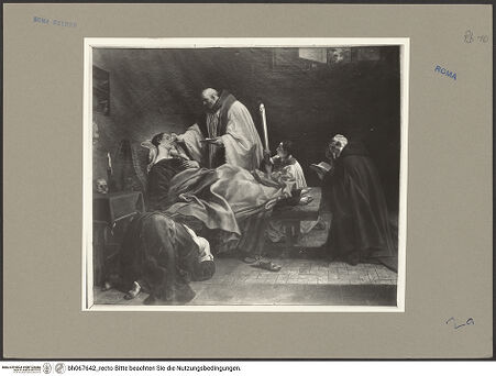 Vorderseite von ICCD [https://rightsstatements.org/page/CNE/1.0/] Tod der Heiligen Margaretha von Cortona - , bh067642_recto. Foto.