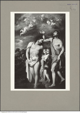 Vorderseite von ICCD [https://www.deutsche-digitale-bibliothek.de/content/lizenzen/rv-ez/] Taufe Christi - Detail: Lünette, bh068042_recto. Foto.