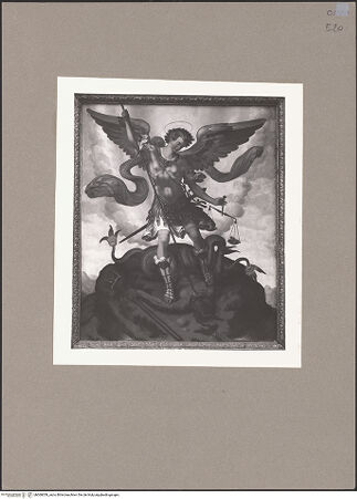 Vorderseite von Sopr. BAS NA [https://www.deutsche-digitale-bibliothek.de/content/lizenzen/rv-ez/] Der Erzengel Michael - Gesamtansicht, bh069059_recto. Foto.