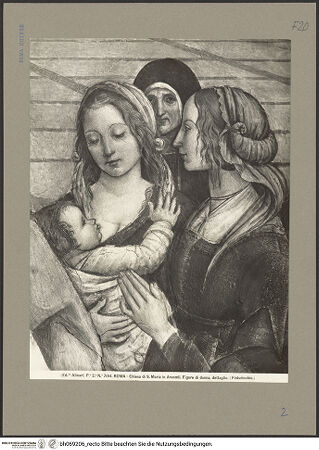 Vorderseite von Alinari [https://www.deutsche-digitale-bibliothek.de/content/lizenzen/rv-ez/] Szenen aus dem Leben des heiligen Bernhardin von SienaExequien des heiligen Bernhardin - Rechte Bildhälfte, Detail: Frauengruppe, bh069206_recto. Foto.