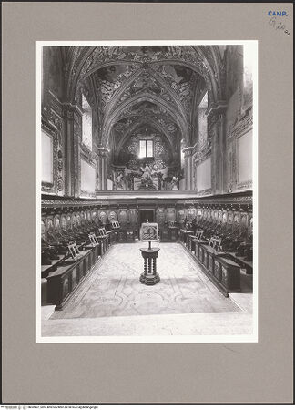 Vorderseite von Sopr. BAS NA [https://www.deutsche-digitale-bibliothek.de/content/lizenzen/rv-ez/] Certosa di San Lorenzo - Chor, bh069697_recto. Foto.