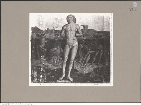 Vorderseite von Sopr. BAS NA [https://www.deutsche-digitale-bibliothek.de/content/lizenzen/rv-ez/] Heiliger Sebastian - Gesamtansicht, bh069727_recto. Foto.