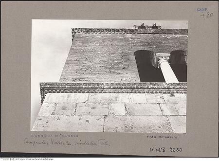 Vorderseite von Bibliotheca Hertziana [https://www.deutsche-digitale-bibliothek.de/content/lizenzen/rv-fz/] Sant'Angelo in Formis - Ansicht der Westseite, bh069754_recto. Foto: Sansaini, Renato.