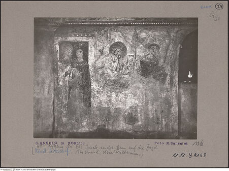 Vorderseite von Bibliotheca Hertziana [https://www.deutsche-digitale-bibliothek.de/content/lizenzen/rv-fz/] Szenen aus dem Alten Testament, Martyriumsszene und HeiligendarstellungenIsaak schickt Esau auf die Jagd - Gesamtansicht, bh069779_recto. Foto: Sansaini, Renato.