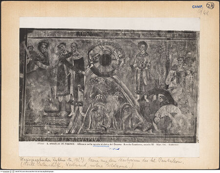 Vorderseite von Alinari [https://www.deutsche-digitale-bibliothek.de/content/lizenzen/rv-ez/] Szenen aus dem Alten Testament, Martyriumsszene und HeiligendarstellungenMartyrium eines Heiligen (des heiligen Pankratius (?) oder des heiligen Pantaleon (?)) - Gesamtansicht, bh069790_recto. Foto.