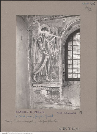 Vorderseite von Bibliotheca Hertziana [https://www.deutsche-digitale-bibliothek.de/content/lizenzen/rv-fz/] Jüngstes GerichtVier tubablasende Auferstehungsengel - Detail: erster Engel von links, bh069807_recto. Foto: Sansaini, Renato.