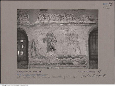 Vorderseite von Bibliotheca Hertziana [https://www.deutsche-digitale-bibliothek.de/content/lizenzen/rv-fz/] Szenen aus dem Neuen Testament und ProphetenNordwand: Szenen aus dem Leben Christi und ProphetenOberes Register: Szenen aus der Kindheit Jesu bis zu den VersuchungenDrei Versuchungen Jesu - Zweite Versuchung, Gesamtansicht, bh069870_recto. Foto: Sansaini, Renato.