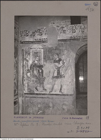 Vorderseite von Bibliotheca Hertziana [https://www.deutsche-digitale-bibliothek.de/content/lizenzen/rv-fz/] Szenen aus dem Neuen Testament und ProphetenNordwand: Szenen aus dem Leben Christi und ProphetenOberes Register: Szenen aus der Kindheit Jesu bis zu den VersuchungenHerodes erteilt seinen Soldaten den Befehl zum Kindermord - Gesamtansicht, bh069876_recto. Foto: Sansaini, Renato.