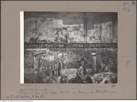 Vorderseite von Bibliotheca Hertziana [https://www.deutsche-digitale-bibliothek.de/content/lizenzen/rv-ez/] SüdwandUnteres RegisterSalbung in Bethanien - Detail, bh069882_recto. Foto: Sansaini, Renato.