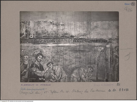 Vorderseite von Bibliotheca Hertziana [https://www.deutsche-digitale-bibliothek.de/content/lizenzen/rv-ez/] SüdwandUnteres RegisterHeilung des Blindgeborenen - Detail, bh069885_recto. Foto: Sansaini, Renato.