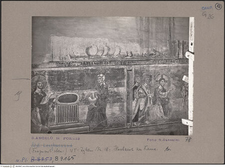 Vorderseite von Bibliotheca Hertziana [https://www.deutsche-digitale-bibliothek.de/content/lizenzen/rv-ez/] SüdwandUnteres RegisterJesus und die Samariterin - Gesamtansicht, bh069887_recto. Foto: Sansaini, Renato.