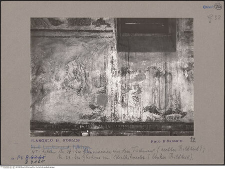 Vorderseite von Bibliotheca Hertziana [https://www.deutsche-digitale-bibliothek.de/content/lizenzen/rv-ez/] Szenen aus dem Neuen Testament und ProphetenNordwand: Szenen aus dem Leben Christi und ProphetenMittleres Register: Transfiguration und Gleichnisse JesuNordwand, mittleres Register: Zinsgroschen - Detail: Petrus findet im Maul eines Fischs eine Münze und linker Bildteil der folgenden Szene, bh069898_recto. Foto: Sansaini, Renato.