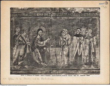 Vorderseite von Alinari [https://www.deutsche-digitale-bibliothek.de/content/lizenzen/rv-ez/] Szenen aus dem Neuen Testament und ProphetenSüdwand: Szenen aus dem Leben Christi und ProphetenUnteres Register: Lehrtätigkeit Christi und Beginn der PassionJesus und die Ehebrecherin - Gesamtansicht, bh069908_recto. Foto: Anderson, Domenico.