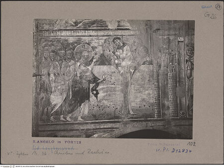 Vorderseite von Bibliotheca Hertziana [https://www.deutsche-digitale-bibliothek.de/content/lizenzen/rv-fz/] Szenen aus dem Neuen Testament und ProphetenSüdwand: Szenen aus dem Leben Christi und ProphetenUnteres Register: Lehrtätigkeit Christi und Beginn der PassionBerufung des Zachäus - Gesamtansicht, bh069910_recto. Foto: Sansaini, Renato.