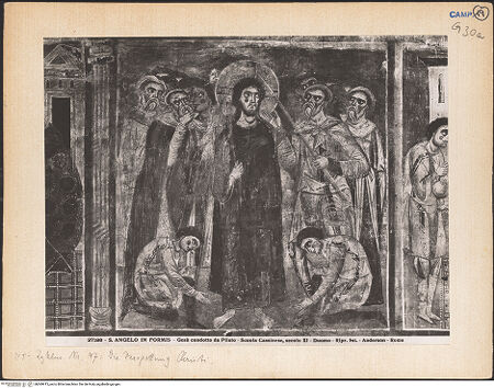 Vorderseite von Alinari [https://www.deutsche-digitale-bibliothek.de/content/lizenzen/rv-ez/] Szenen aus dem Neuen Testament und ProphetenNordwand: Szenen aus dem Leben Christi und ProphetenUnteres Register: Passion und Erscheinungen ChristiVerspottung - Gesamtansicht, bh069915_recto. Foto: Anderson, Domenico.