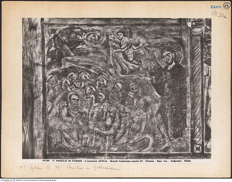 Vorderseite von Alinari [https://www.deutsche-digitale-bibliothek.de/content/lizenzen/rv-ez/] Szenen aus dem Neuen Testament und ProphetenNordwand: Szenen aus dem Leben Christi und ProphetenUnteres Register: Passion und Erscheinungen ChristiGebet am Ölberg - Gesamtansicht, bh069917_recto. Foto: Anderson, Domenico.