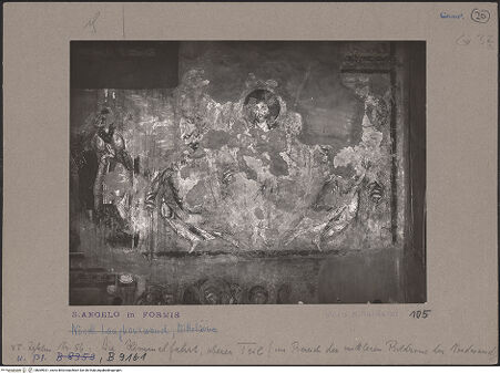 Vorderseite von Bibliotheca Hertziana [https://www.deutsche-digitale-bibliothek.de/content/lizenzen/rv-fz/] Szenen aus dem Neuen Testament und ProphetenNordwand: Szenen aus dem Leben Christi und ProphetenUnteres Register: Passion und Erscheinungen ChristiHimmelfahrt Christi - Oberer Teil (im mittleren Register): Christus, bh069921_recto. Foto: Sansaini, Renato.