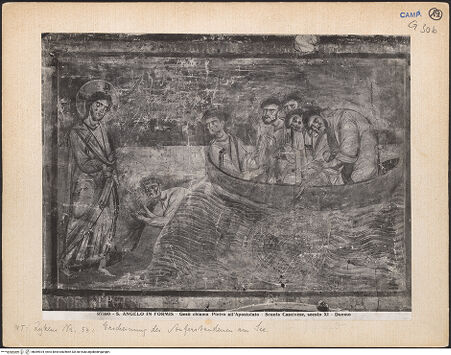 Vorderseite von Alinari [https://www.deutsche-digitale-bibliothek.de/content/lizenzen/rv-ez/] Szenen aus dem Neuen Testament und ProphetenNordwand: Szenen aus dem Leben Christi und ProphetenUnteres Register: Passion und Erscheinungen ChristiErscheinung am See Genezareth - Gesamtansicht, bh069924_recto. Foto: Anderson, Domenico.