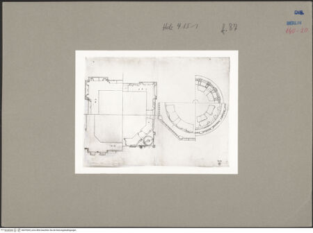 Vorderseite von Kunstbibliothek [https://www.deutsche-digitale-bibliothek.de/content/lizenzen/rv-ez/] Codex Destailleur DSt. Peter: Die mittleren und oberen Turmgeschosse - , bh070265_recto. Foto.