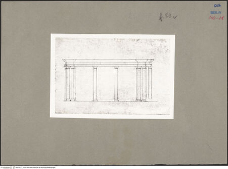 Vorderseite von Kunstbibliothek [https://www.deutsche-digitale-bibliothek.de/content/lizenzen/rv-ez/] Codex Destailleur DSt. Peter: Dorica im Erdgeschoss des Loggientraktes - , bh070273_recto. Foto.