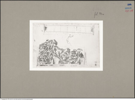 Vorderseite von Kunstbibliothek [https://www.deutsche-digitale-bibliothek.de/content/lizenzen/rv-ez/] Codex Destailleur DS. Costanza: Nachzeichnung eines Mosaiks und S. Agnese: Maßskizze eines Säulenschafts - , bh070276_recto. Foto.