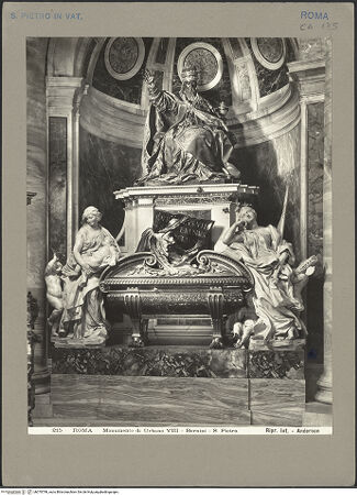 Vorderseite von Alinari [https://www.deutsche-digitale-bibliothek.de/content/lizenzen/rv-ez/] Grabmal von Papst Urban VIII. Barberini - , bh070798_recto. Foto.