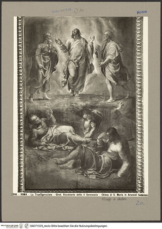 Vorderseite von Alinari [https://www.deutsche-digitale-bibliothek.de/content/lizenzen/rv-ez/] Transfiguration - , bh071525_recto. Foto.