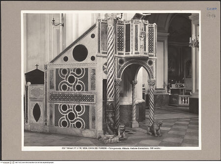 Vorderseite von Alinari [https://www.deutsche-digitale-bibliothek.de/content/lizenzen/rv-ez/] Evangelienkanzel - Gesamtansicht, bh071622_recto. Foto.