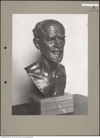 Vorderseite von Bibliotheca Hertziana [https://www.deutsche-digitale-bibliothek.de/content/lizenzen/rv-fz/] Büste von Ernst Steinmann - , bh071668_recto. Foto.