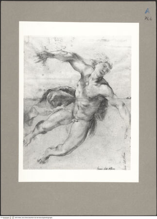 Vorderseite von Villani? [https://www.deutsche-digitale-bibliothek.de/content/lizenzen/rv-ez/] Studie für die Figur des stürzenden Phaeton (Studie für " Der Sturz des Phaeton", Palazzo Odescalchi/Giustiniani, Bassano Romano) - , bh073460_recto. Foto.