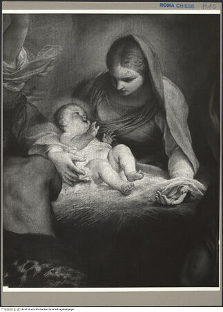 Vorderseite von ICCD [https://www.deutsche-digitale-bibliothek.de/content/lizenzen/rv-fz/] AltarGeburt Christi - Detail: Maria und Jesuskind, bh074120_recto. Foto.