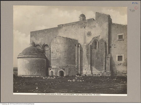 Vorderseite von Alinari [https://www.deutsche-digitale-bibliothek.de/content/lizenzen/rv-ez/] Santa Maria Maggiore di SipontoAußenbauOstfassade - Seitenansicht, bh074122_recto. Foto.