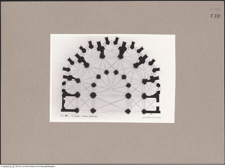 Vorderseite von Bibliotheca Hertziana [https://www.deutsche-digitale-bibliothek.de/content/lizenzen/rv-ez/] San Lorenzo Maggiore - Chor, Grundriß, bh074217_recto. Foto.